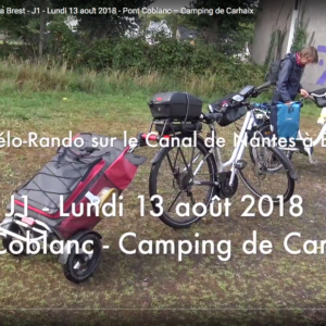☛ Jour J1 – Lundi 13 août 2018 – Pont Coblanc – Camping de la vallée d’Hyères (Carhaix)