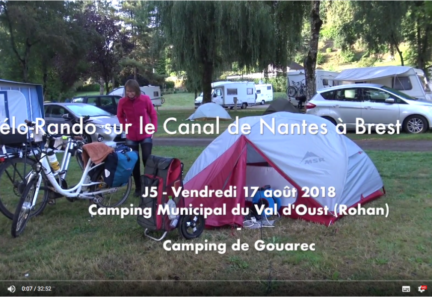 ☛ J5 – Vendredi 17 août – Camping Municipal du Val d’Oust (route de Saint Gouvry 56580 Rohan) – Camping de Gouarec